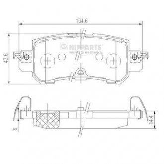 ТОРМОЗНЫЕ КОЛОДКИ NIPPARTS N3613026