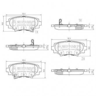 ТОРМОЗНЫЕ КОЛОДКИ NIPPARTS N3613027