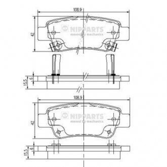 ТОРМОЗНЫЕ КОЛОДКИ NIPPARTS N3614019