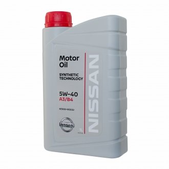 Масло моторное синтетическое "Motor Oil 5W-40" NISSAN КЕ90090032