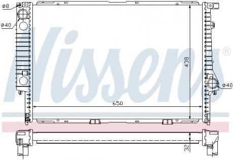 Радиатор охлаждения NISSENS 60622A