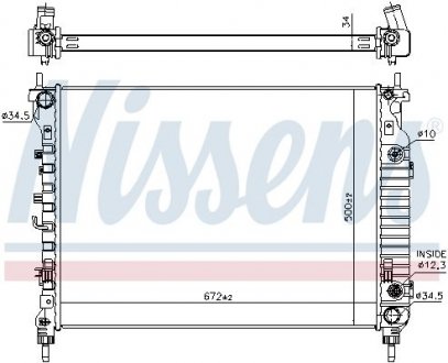 Радіатор охолоджування NISSENS 606256