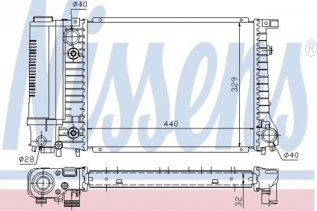 Радіатор охолоджування NISSENS 60703A