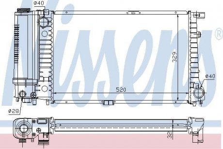 Радіатор охолоджування NISSENS 60736A