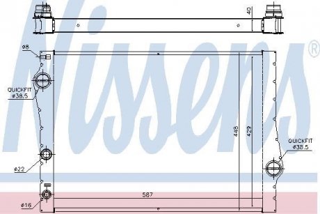 Радіатор охолоджування NISSENS 60823