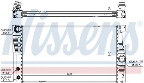 Радіатор охолоджування NISSENS 60836