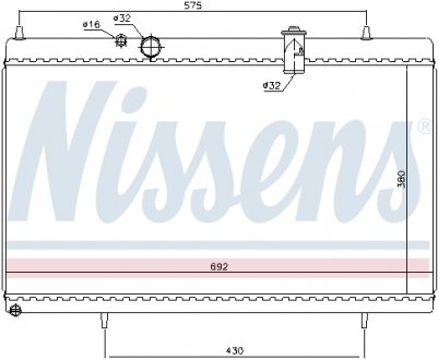 Радіатор охолоджування NISSENS 61271