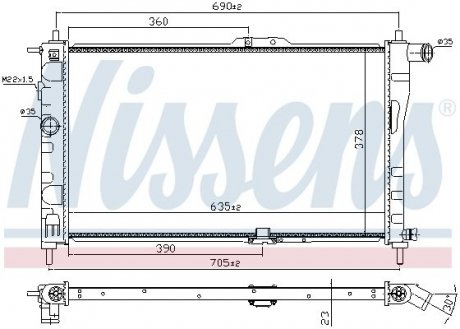 Радиатор NISSENS 61651A