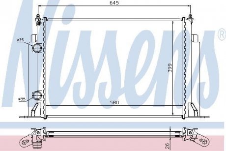 Радиатор NISSENS 61885A