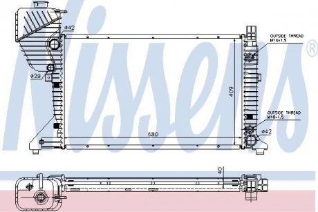 Радіатор NISSENS 62597A