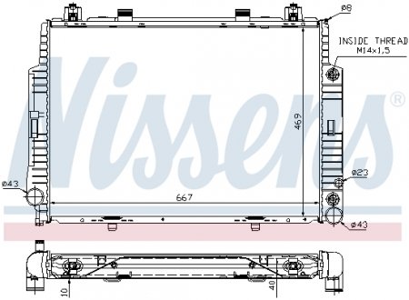 Радіатор охолоджування NISSENS 62716A (фото 1)