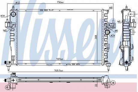 Радиатор охлаждения NISSENS 630802