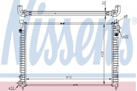 Радіатор охолоджування NISSENS 64301A