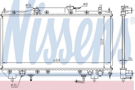 Радиатор охлаждения NISSENS 64782A