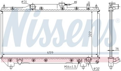 Радіатор системи охолодження NISSENS 64783A