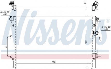 Радіатор охолоджування NISSENS 65015