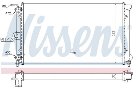 Радіатор охолоджування NISSENS 651111