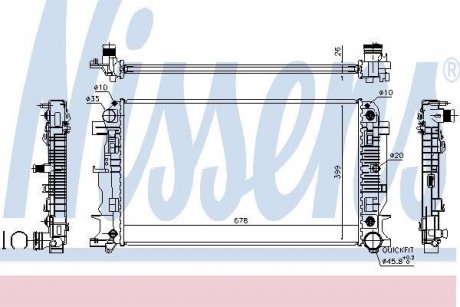 Радіатор води NISSENS 67157A