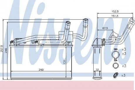 Радиатор отопителя First Fit NISSENS 70529