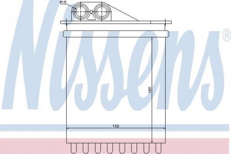 Радиатор отопителя NISSENS 72040