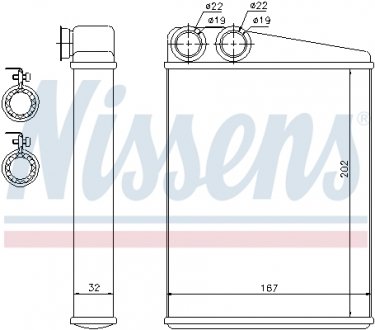 Радиатор отопителя NISSENS 72046