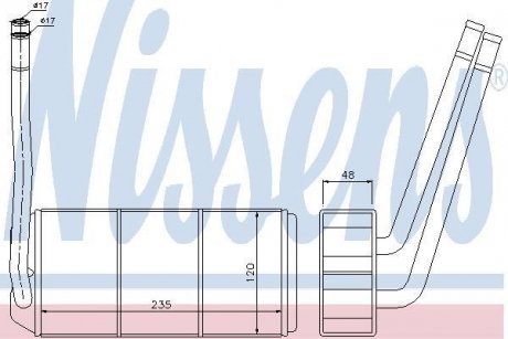 Радиатор отопителя NISSENS 73001