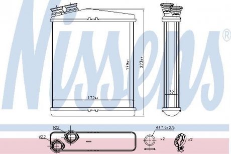 Радиатор печки NISSENS 73645