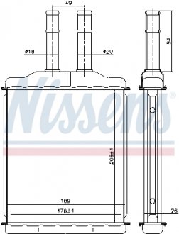 Радиатор отопителя NISSENS 76505