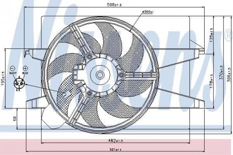 Вентилятор радиатора NISSENS 85030