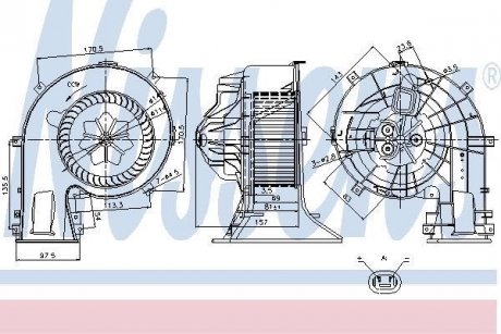 Вентилятор салона NISSENS 87025