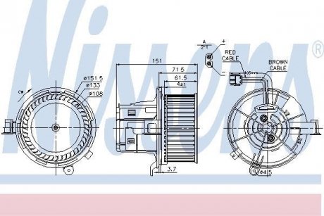 Вентилятор салона NISSENS 87109