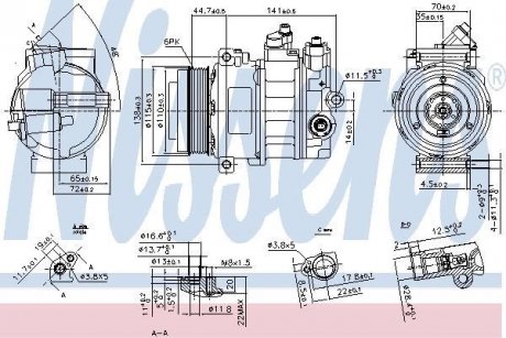 Компрессор кондиционера NISSENS 890304