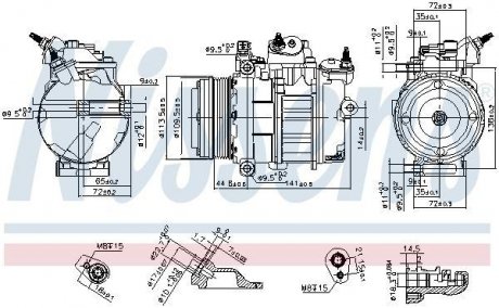 Компрессор кондиционера NISSENS 890419