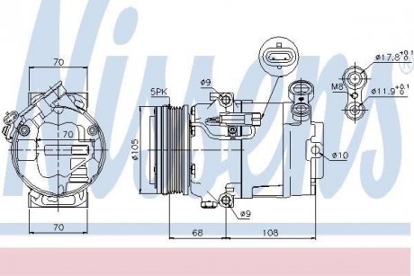 Компресор кондиціонера NISSENS 89050