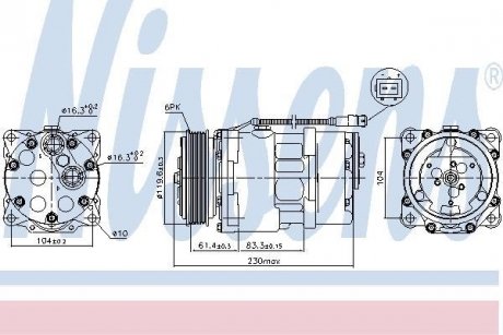 Компресор кондиціонера NISSENS 89055