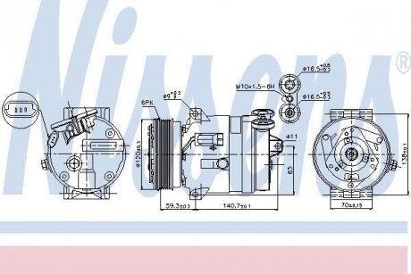 Компресор кондиціонера NISSENS 89057