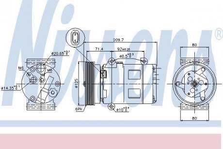 Компрессор кондиционера First Fit NISSENS 89072