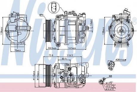 Компресор кондиціонера NISSENS 89092