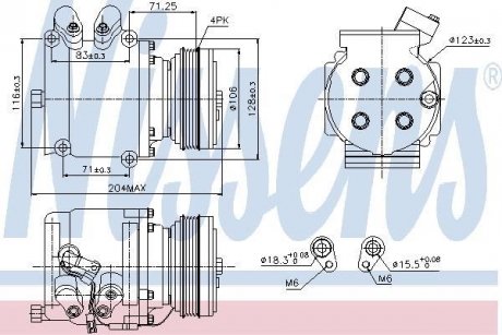 Компресор кондиціонера NISSENS 89226