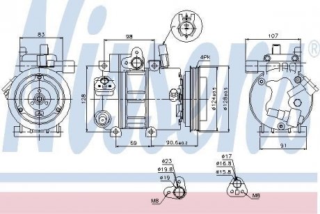 Компресор кондиціонера NISSENS 89273