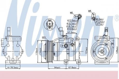 Компресор кондиціонера NISSENS 89533