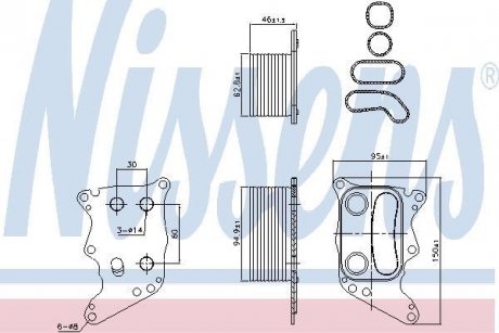 Масляный радиатор NISSENS 90991