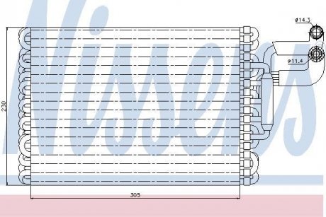 Випарник кондиціонера NISSENS 92059