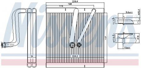 Радиатор испаритель NISSENS 92321