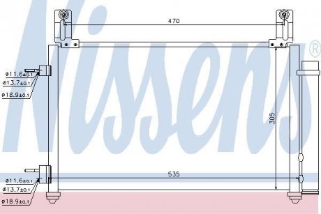 Радіатор кондиціонера NISSENS 940009