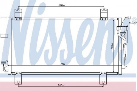 Радиатор кондиционера NISSENS 940032