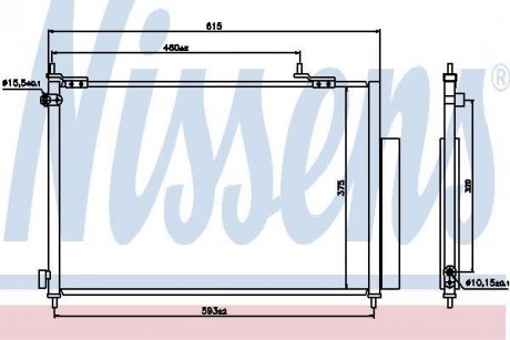 Радіатор кондиціонера NISSENS 940062