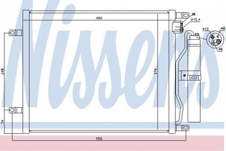 Конденсер кондиционера NISSENS 940069