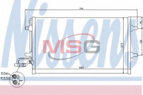 Радіатор кондиціонера NISSENS 940154