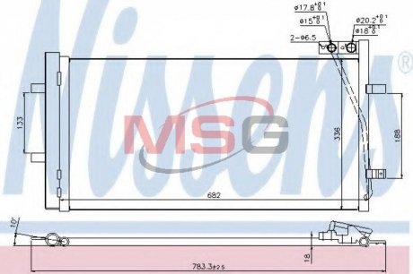 Радіатор кондиціонера NISSENS 940255